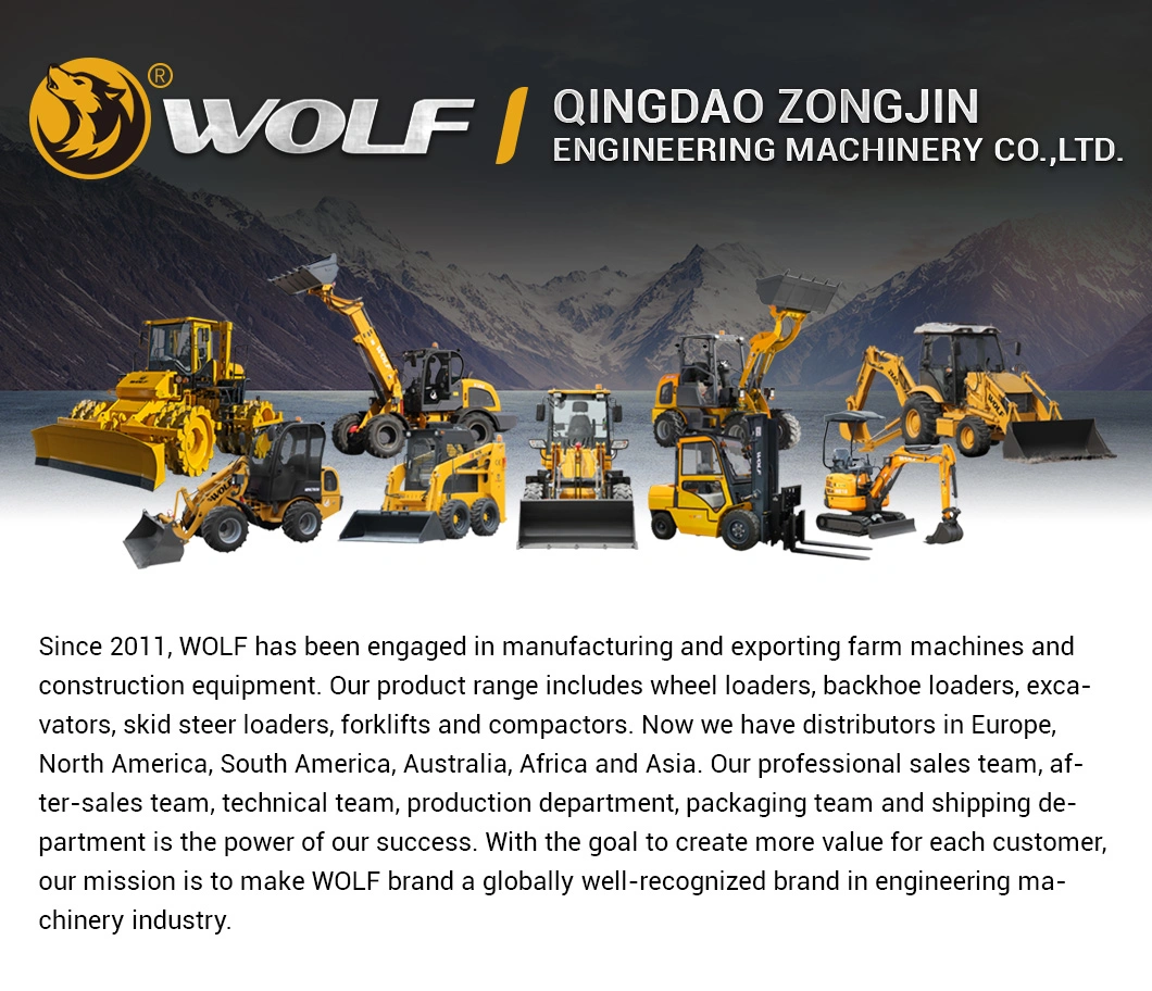 Chinese Wolf Wl930 CE/ISO Construction Machinery 2t/Ton Torque Converter Boom/Payloader/Wheel Loader Price with Grapple/Mulcher/Log Clamp